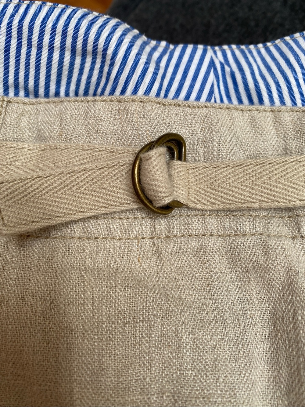 NWT Sundance Oaklee Easy Pants 100% Linen Beige Tan Straight Wide Leg Trousers - Picture 7 of 10